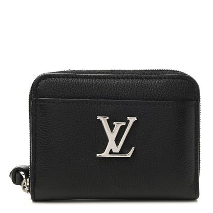 Louis Vuitton Calfskin Lockme Zippy Coin Purse Black 1 of 9