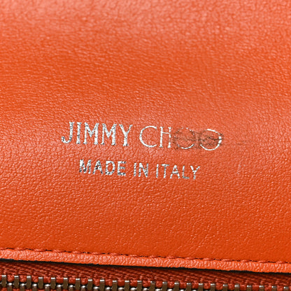 Jimmy Choo Calfskin Crystal Madeline Wallet On Chain Orange 5 of 7