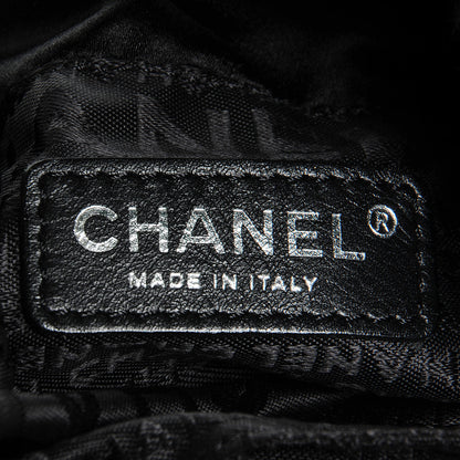 Chanel Fur Satin Drawstring Tassel Sac Cordon Shoulder Bag Black 7 of 7
