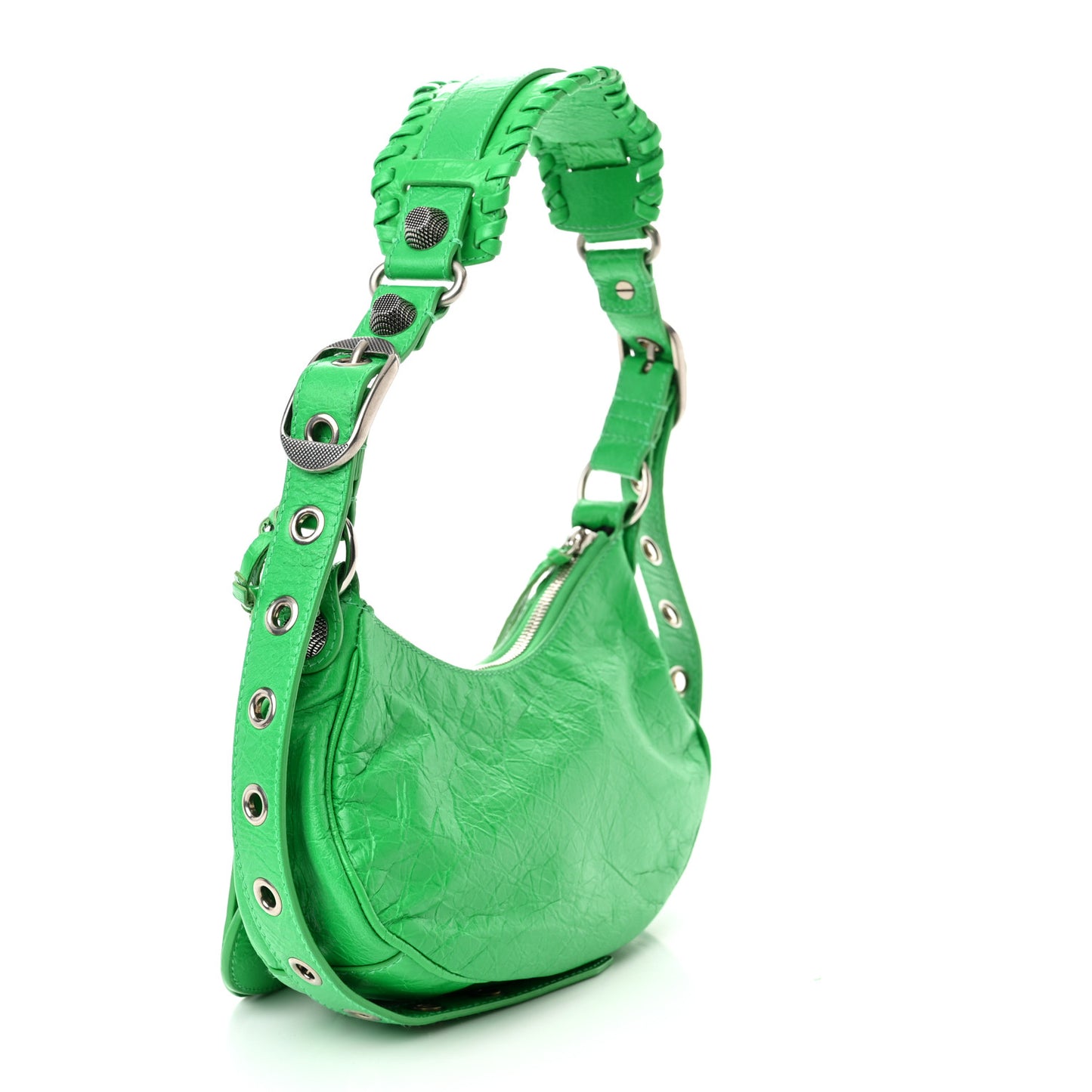 Agneau Arena Le Cagole Shoulder Bag XS Vivid Green