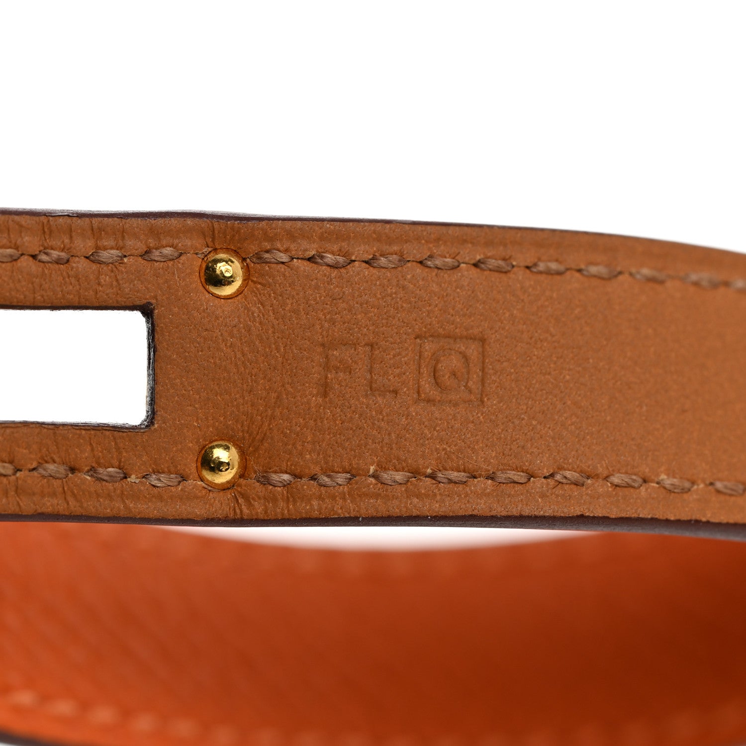 Hermes Epsom Kelly Double Tour Bracelet S Orange 6 of 7
