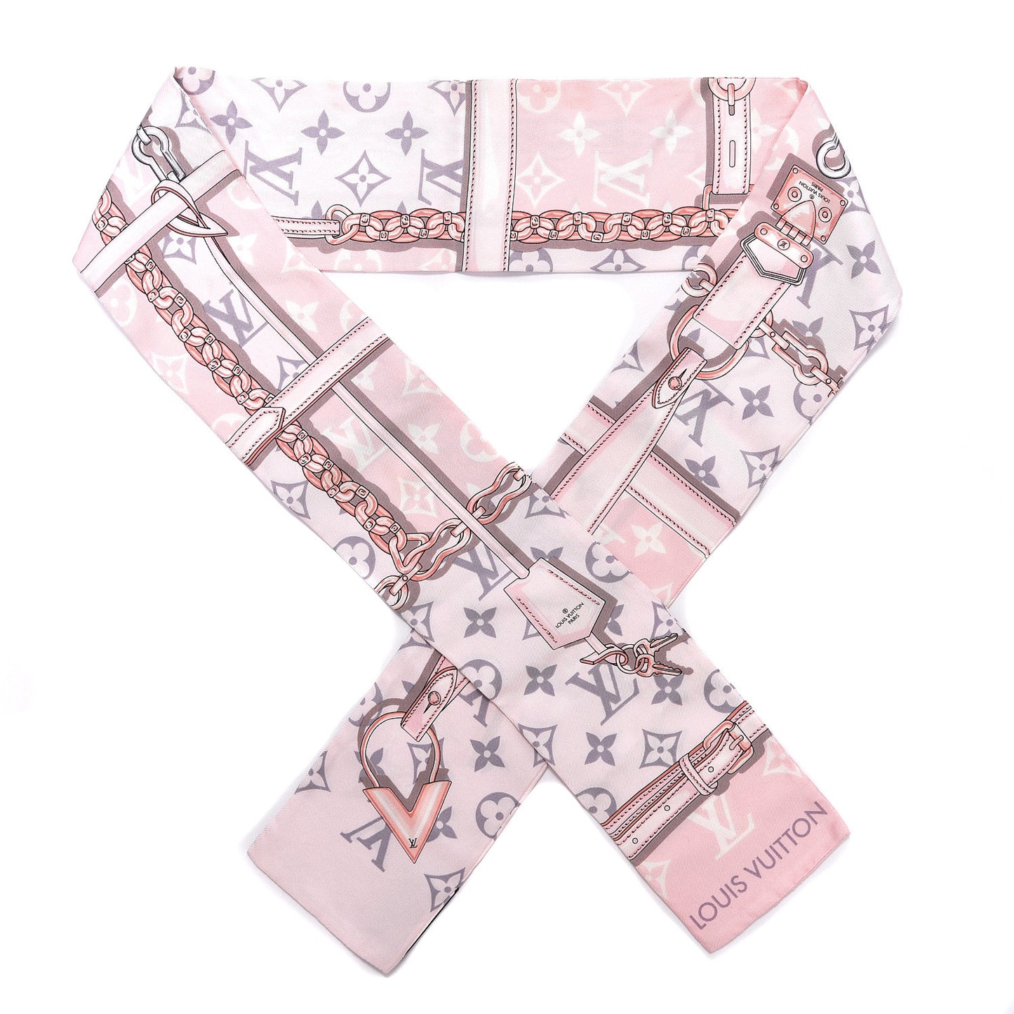 Silk Monogram Confidential Bandeau Light Pink