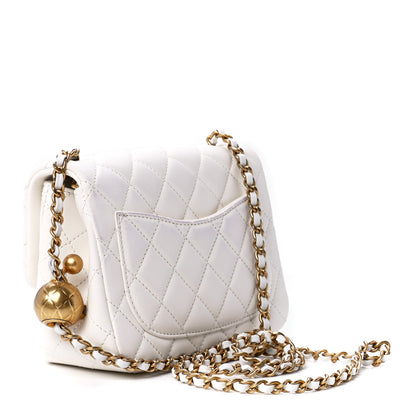 Chanel Lambskin Quilted Mini Pearl Crush Flap White 3 of 13