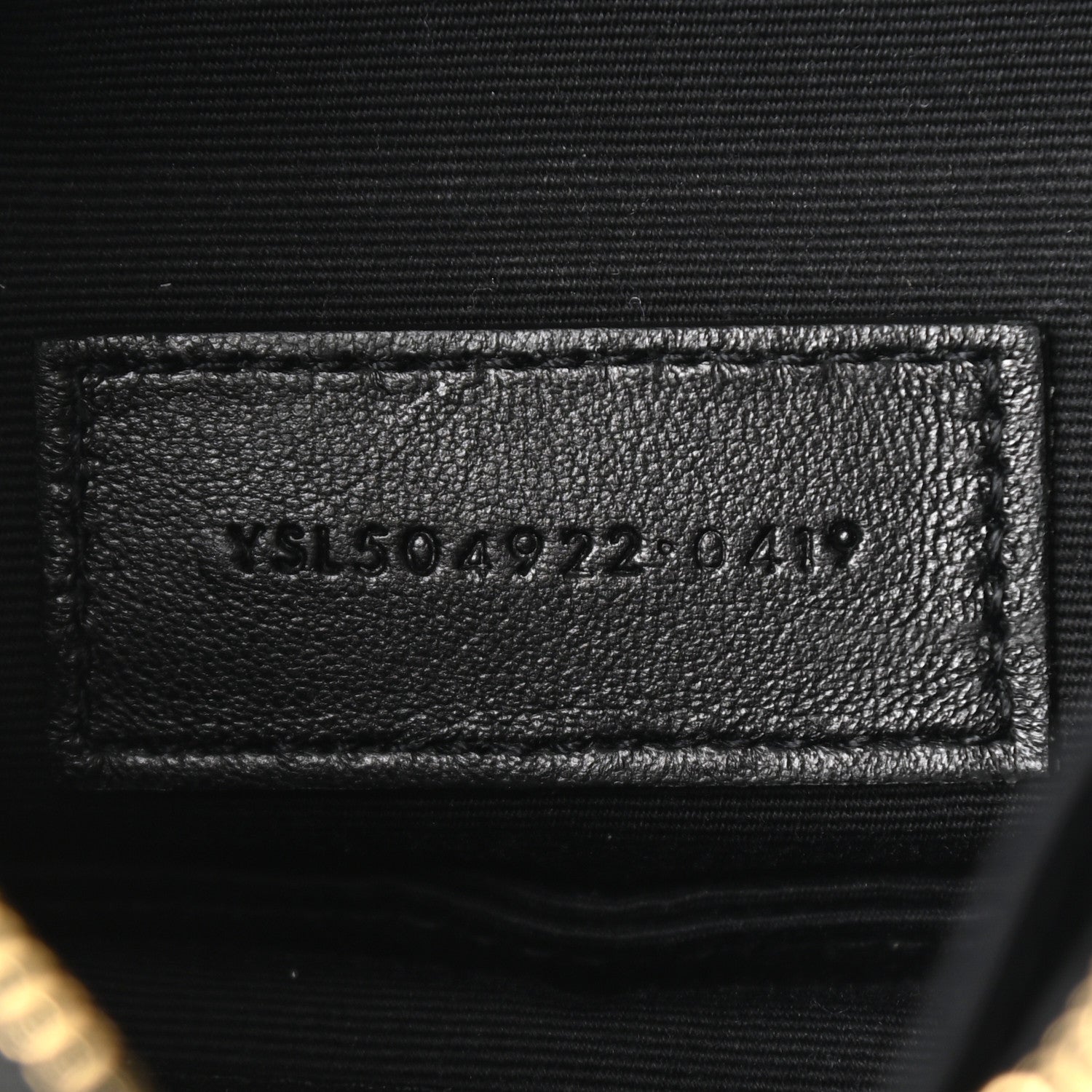 Saint Laurent Iridescent Grain De Poudre Matelasse Chevron Monogram Bill Pouch Gold 7 of 7