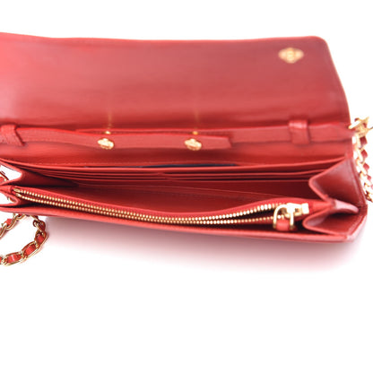 Prada Vitello Move Metal Oro Chain Wallet Lacca 5 of 10