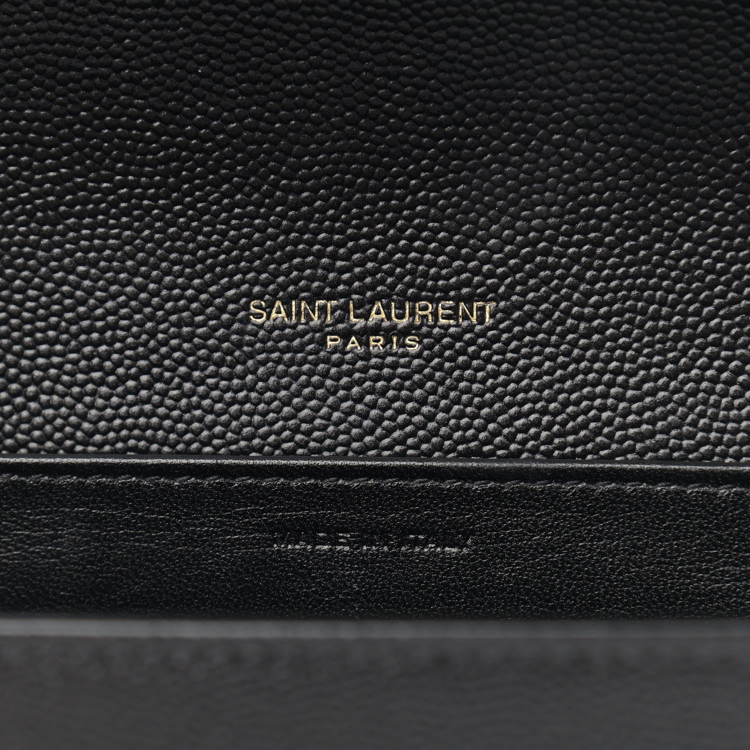 Saint Laurent Grain De Poudre Monogram Cassandra Chain Wallet Dark Smog 5 of 8