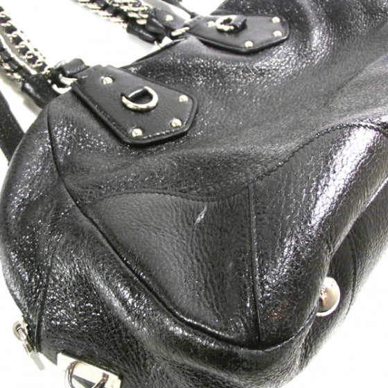 Cervo Lux Chain Shoulder Bag Black