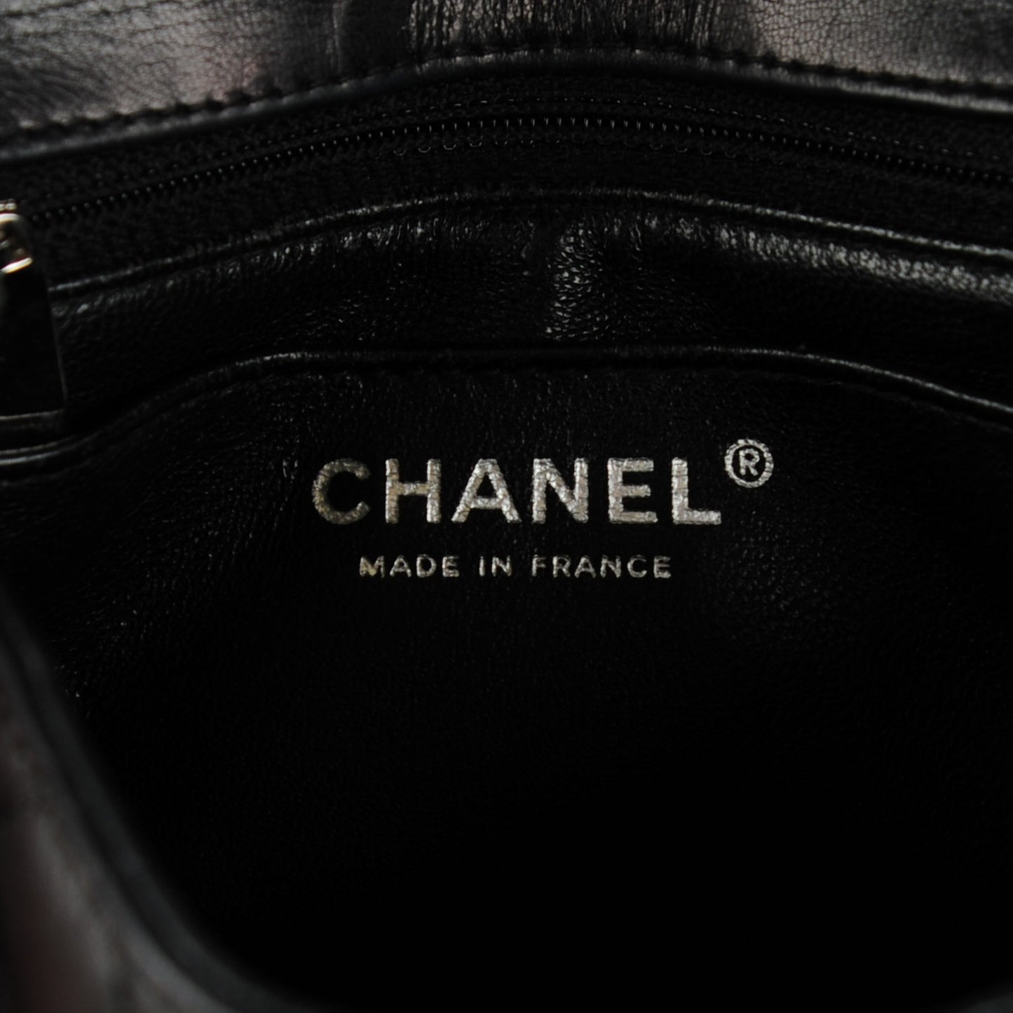 Lambskin Quilted Mini Square Flap Black