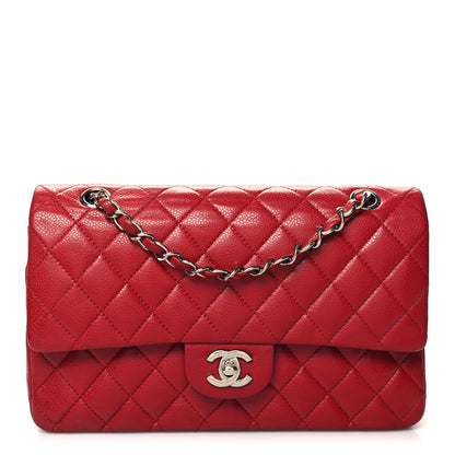 Chanel Caviar Quilted Medium Double Flap Dark Red 1 of 11