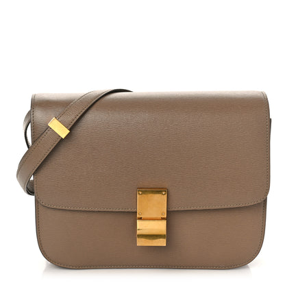 Celine Liege Calfskin Medium Classic Box Flap Bag Taupe 1 of 10