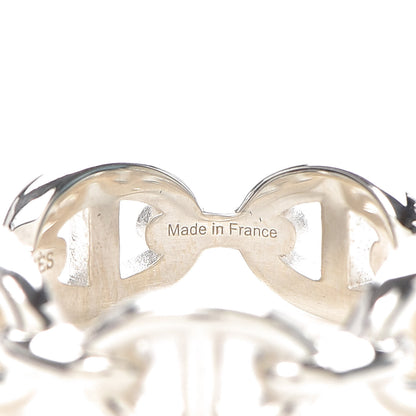 Hermes Sterling Silver PM Chaine d'Ancre Enchainee Band Ring 52 6 5 of 7