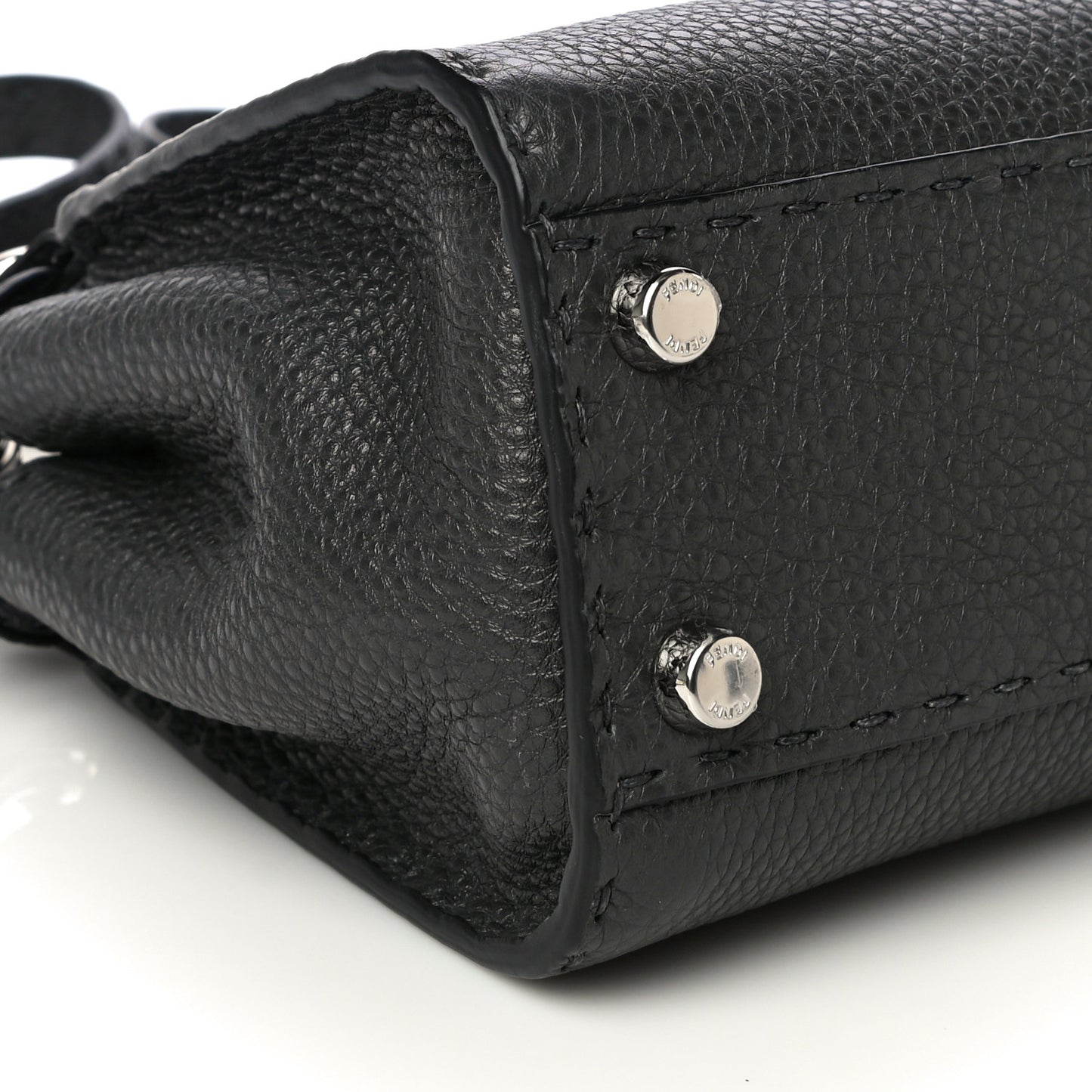 Cuoio Romano Selleria Bi-Color Mini Peekaboo Iconic Satchel Asfalto Latte