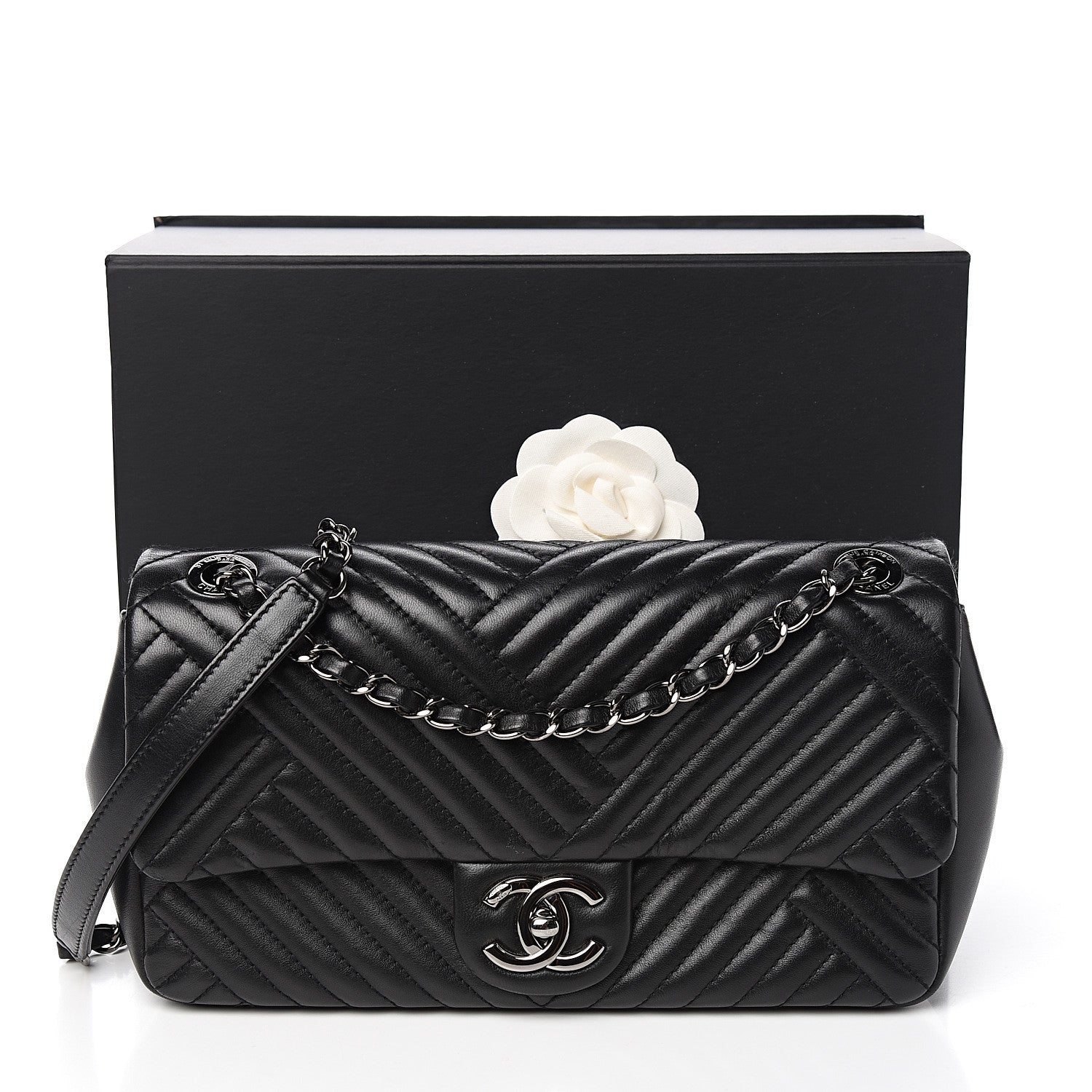 Chanel Lambskin Medium CC Crossing Flap Black 10 of 10