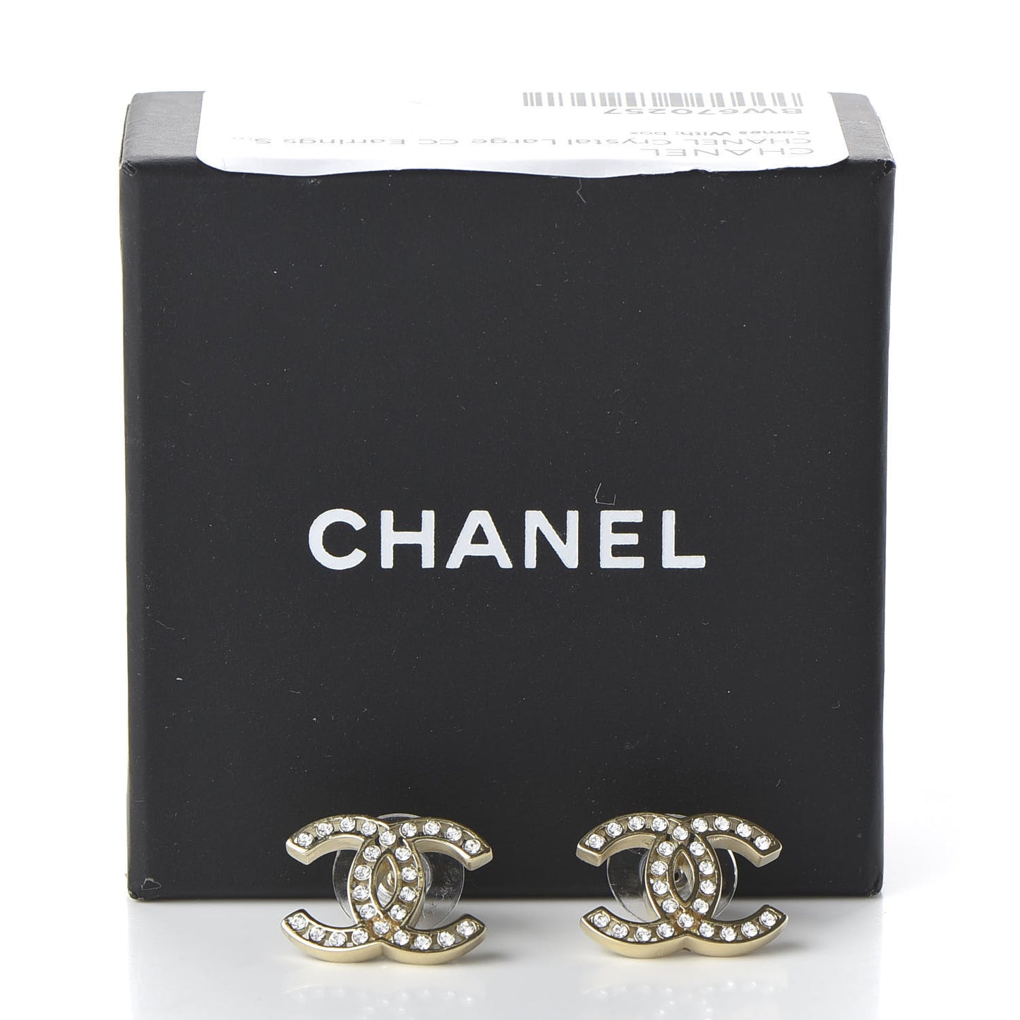 Crystal CC Large Earrings Gold