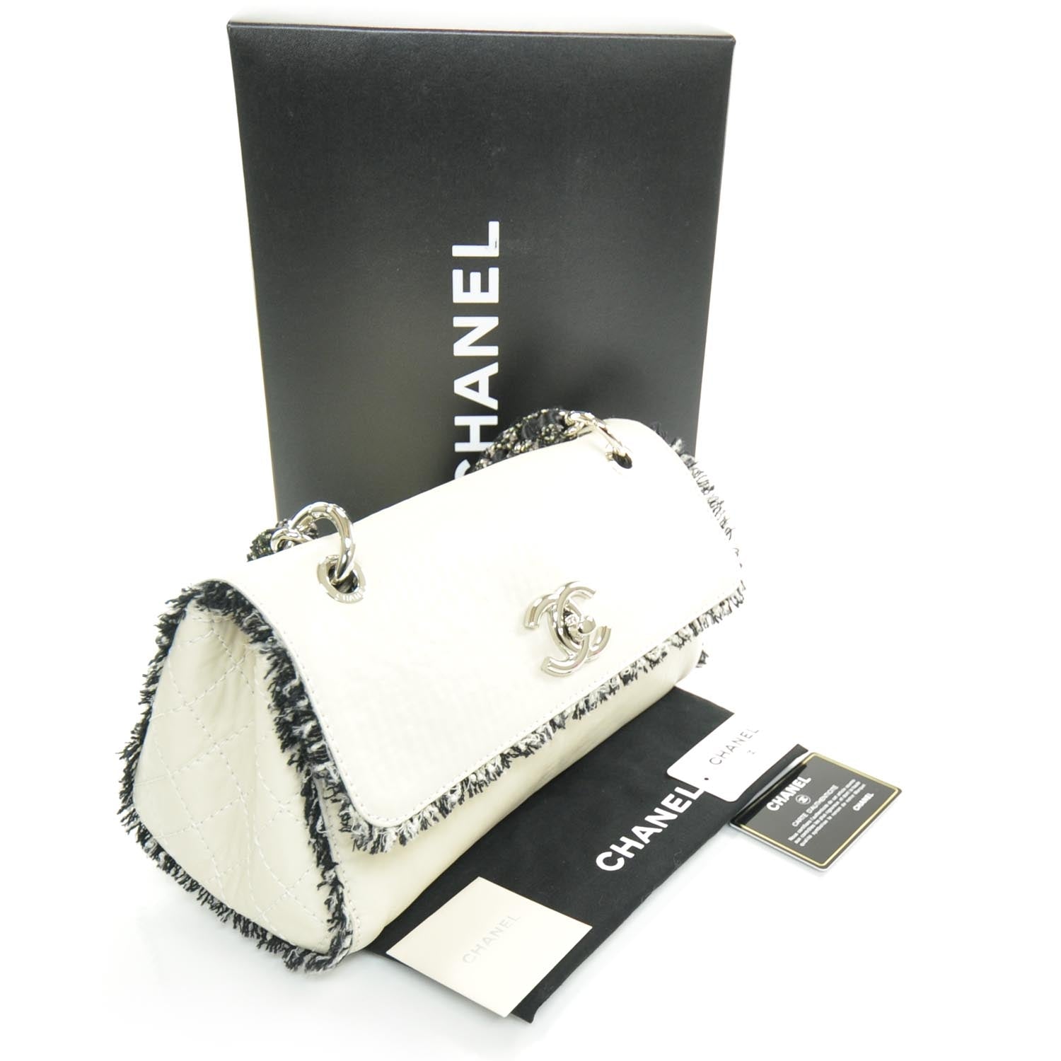 Chanel Lambskin Tweedy Flap Bag 3 of 8