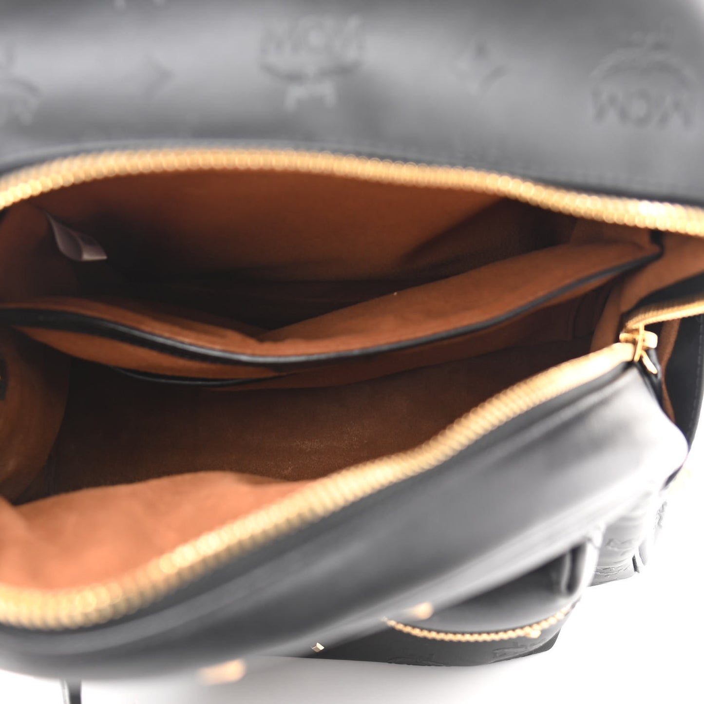 Coated Canvas Medium Studded Backpack Black