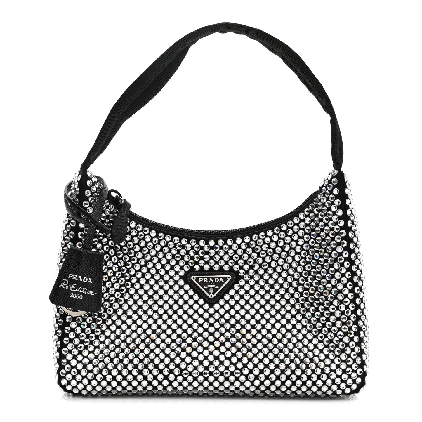 Satin Crystal Mini Re-Edition 2000 Bag Cristal