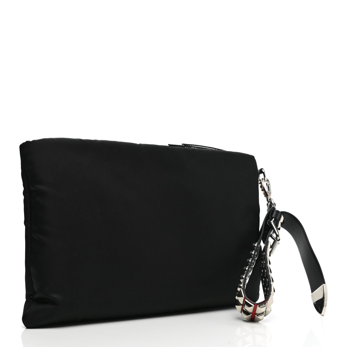 Tessuto Nylon Studded Wristlet Black Fuoco
