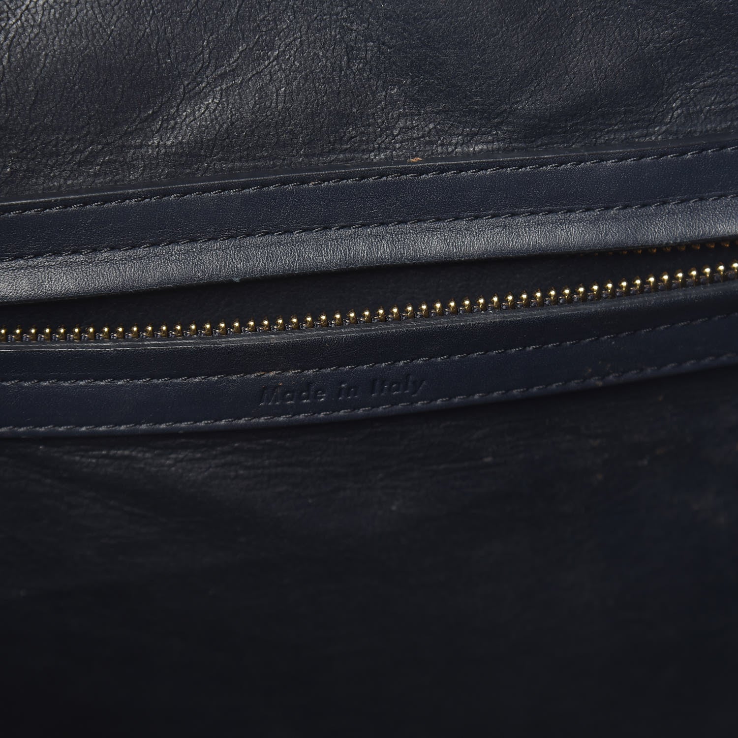 Celine Crocodile Embossed Nubuck Medium Phantom Luggage Navy Blue 6 of 27