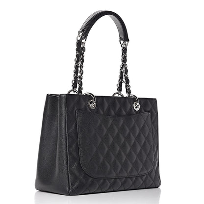 Chanel Caviar Quilted Grand Shopping Tote GST Black 3 of 10