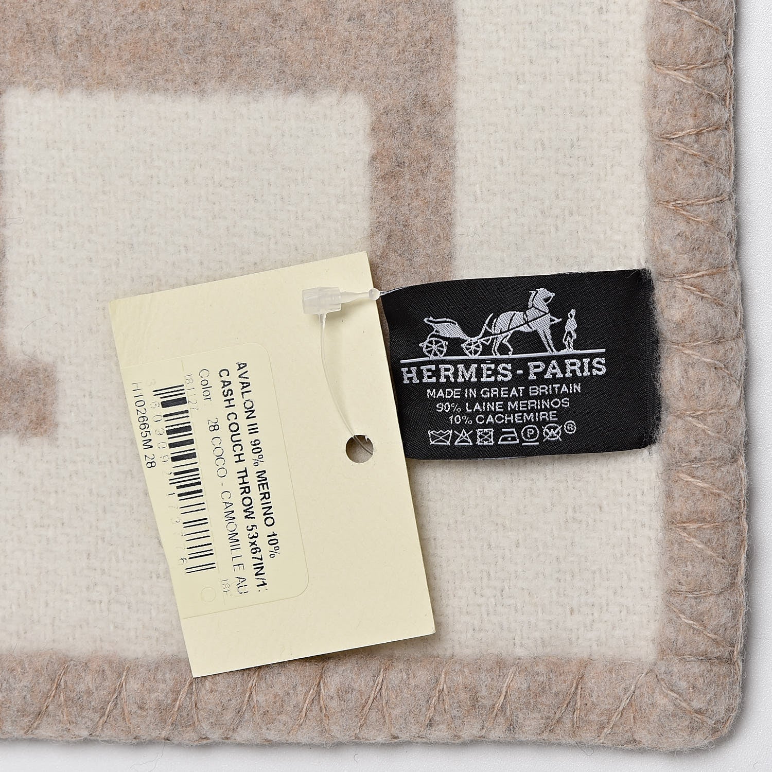 Hermes Wool Cashmere Avalon III Blanket Coco Camomille 3 of 4