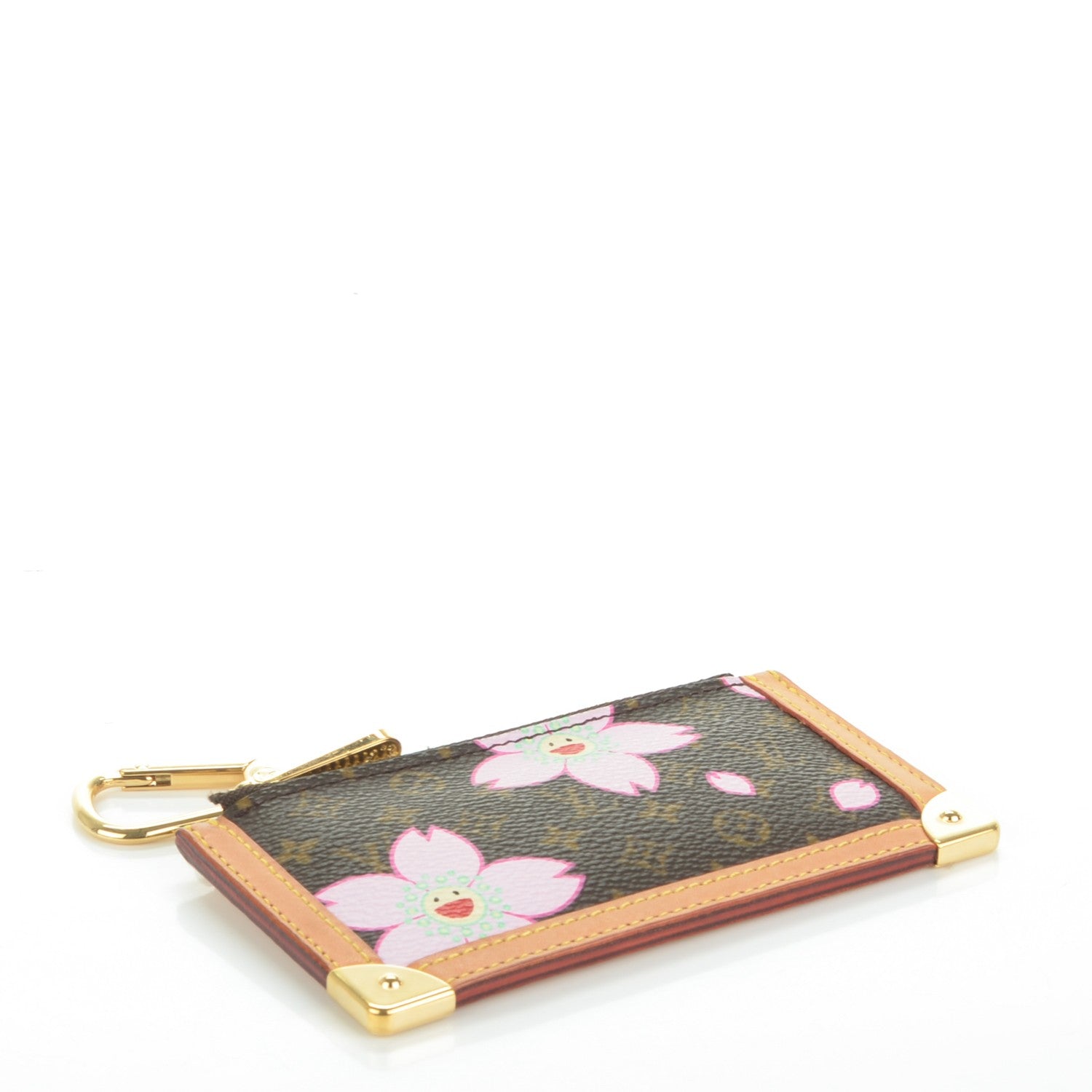 Louis Vuitton Monogram Cherry Blossom Key Pouch Brown 4 of 6