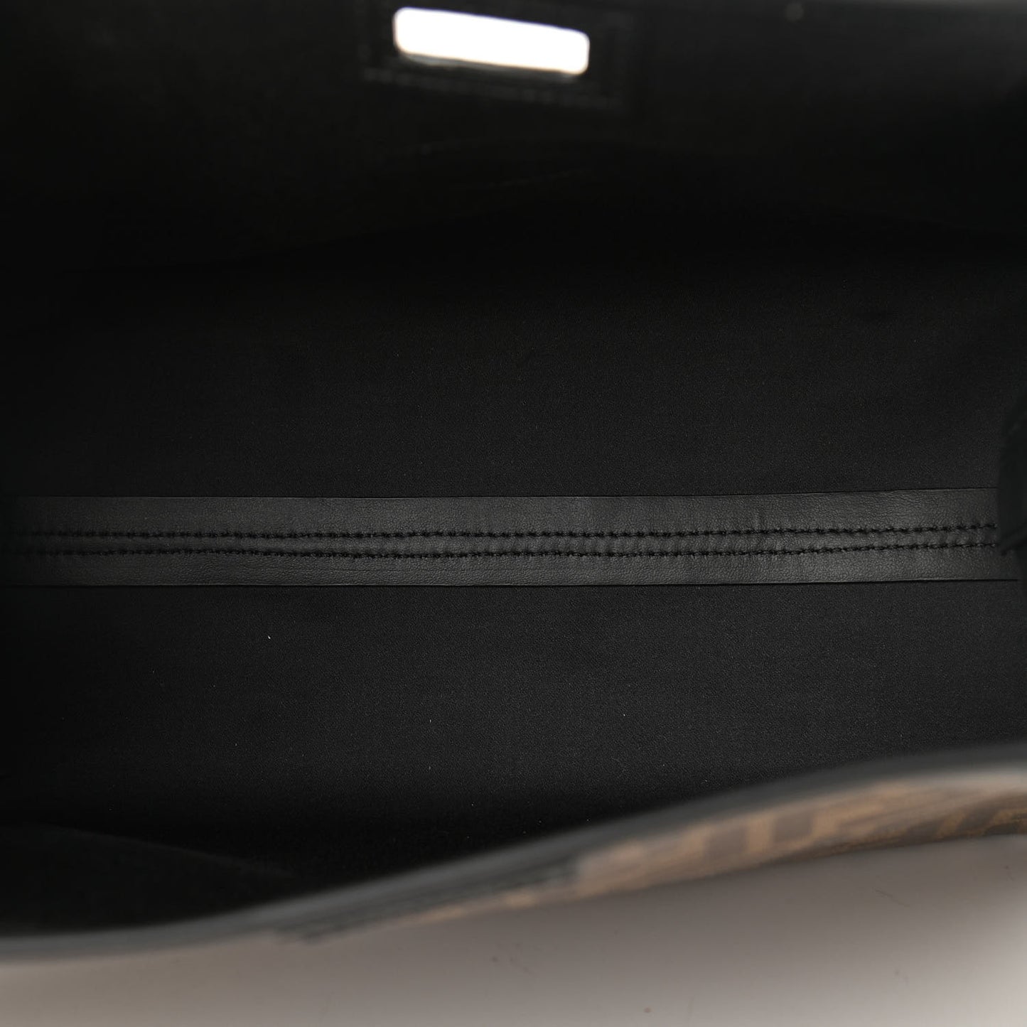 Glazed Fabric Vitello Century FF 1974 Stamp Patch Mini Peekaboo Defender Cover Mogano Panna Black