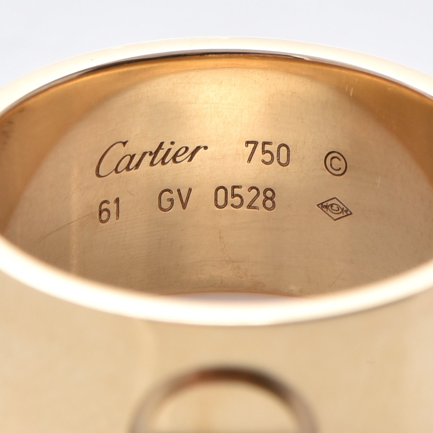 18K Yellow Gold 11mm LOVE Ring 61 9.75