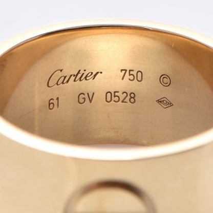 Cartier 18K Yellow Gold 11mm LOVE Ring 61 9.75 4 of 5