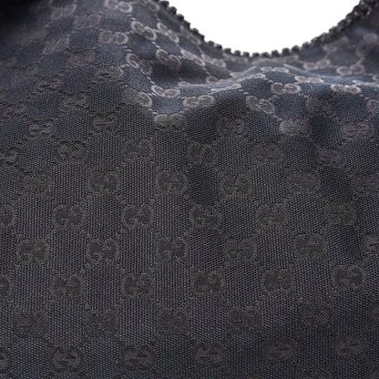Gucci Monogram Large Horsebit Chain Hobo Black 13 of 13