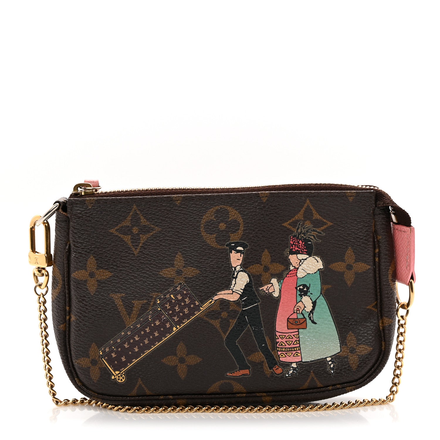 Louis Vuitton Monogram Illustre Mini Pochette Accessories Rose 1 of 10