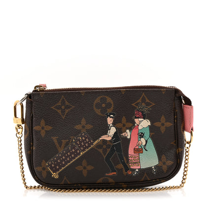 Louis Vuitton Monogram Illustre Mini Pochette Accessories Rose 1 of 10
