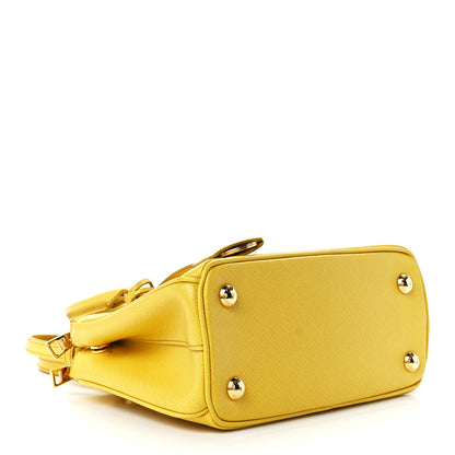 Prada Saffiano Lux Mini Galleria Double Zip Tote Sole 4 of 11