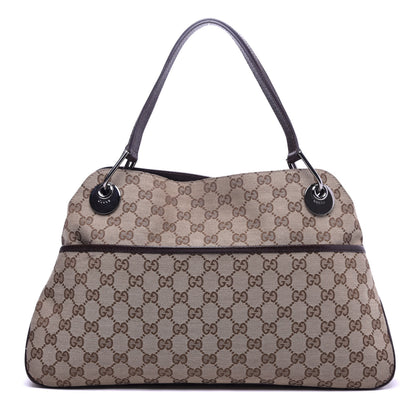 Gucci Monogram Medium Eclipse Shoulder Bag Dark Brown 1 of 9