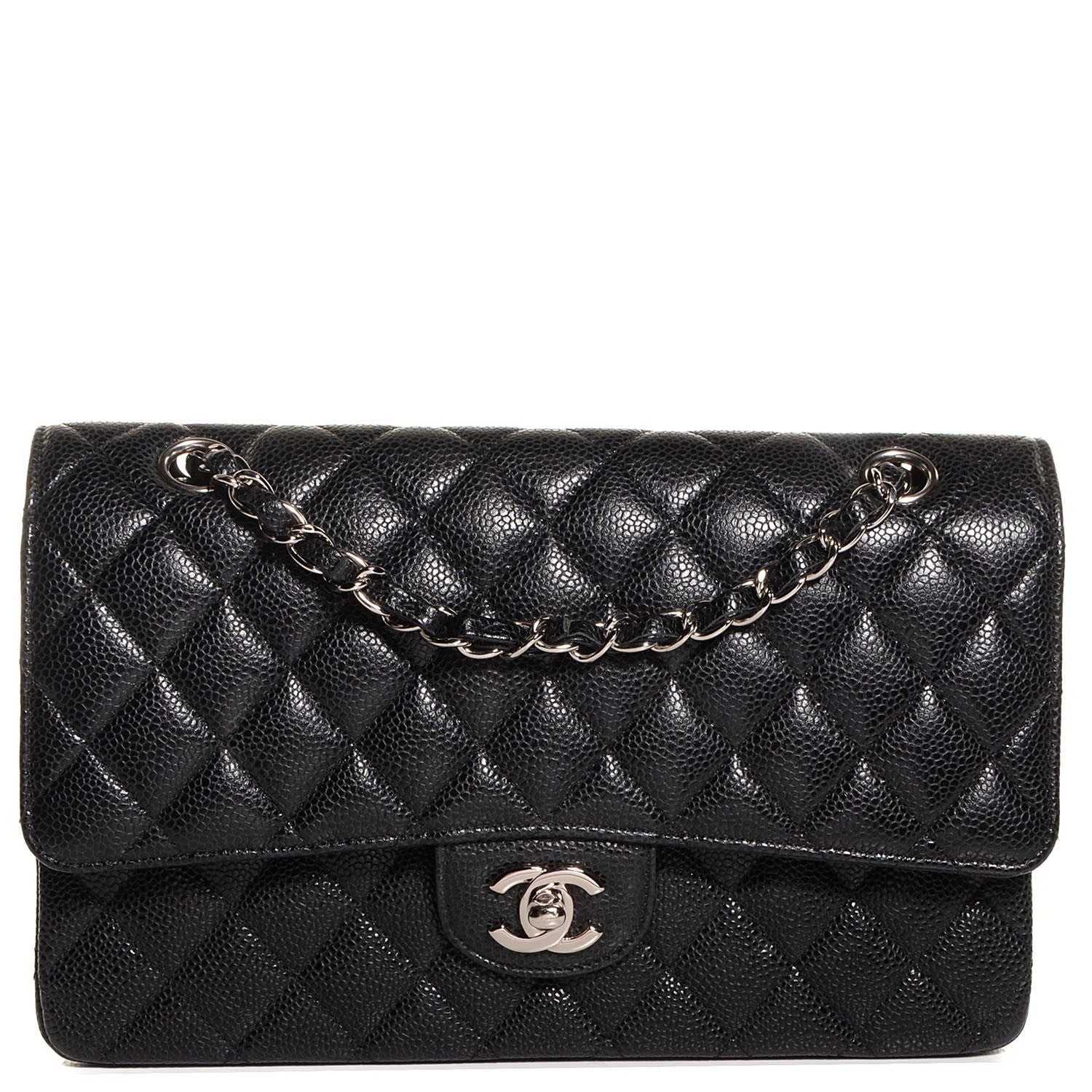 Chanel Caviar Quilted Medium Double Flap Black 1 of 8