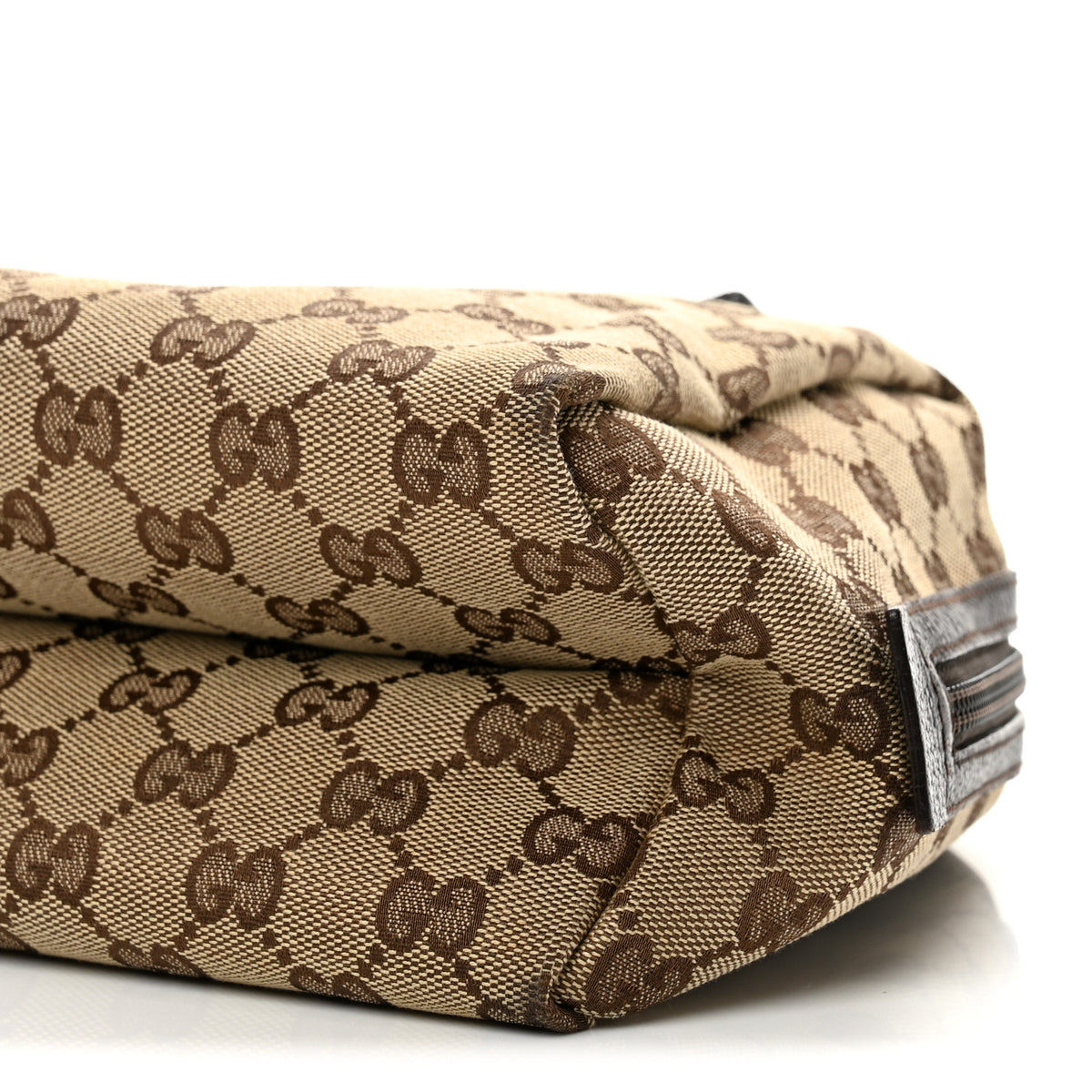 Gucci Monogram Calfskin Large Balthus Cosmetic Pouch Beige Ebony Cocoa 10 of 11