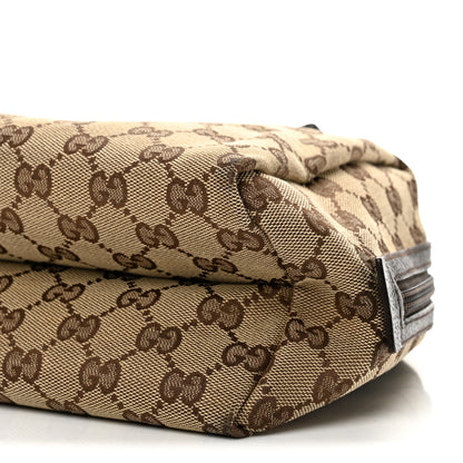 Gucci Monogram Calfskin Large Balthus Cosmetic Pouch Beige Ebony Cocoa 10 of 11