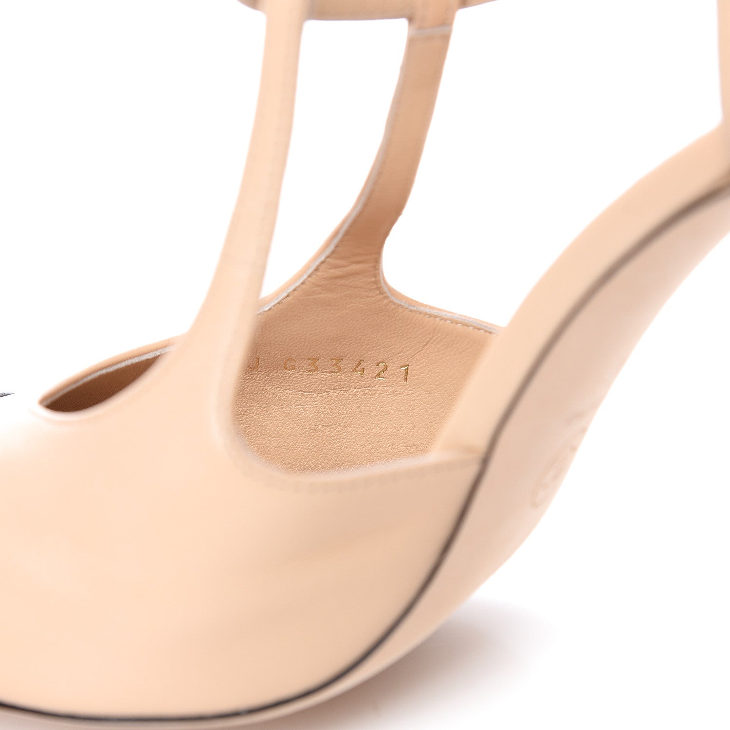 Chanel Lambskin Cap Toe CC Slingback Pumps 40 Beige Black 8 of 9