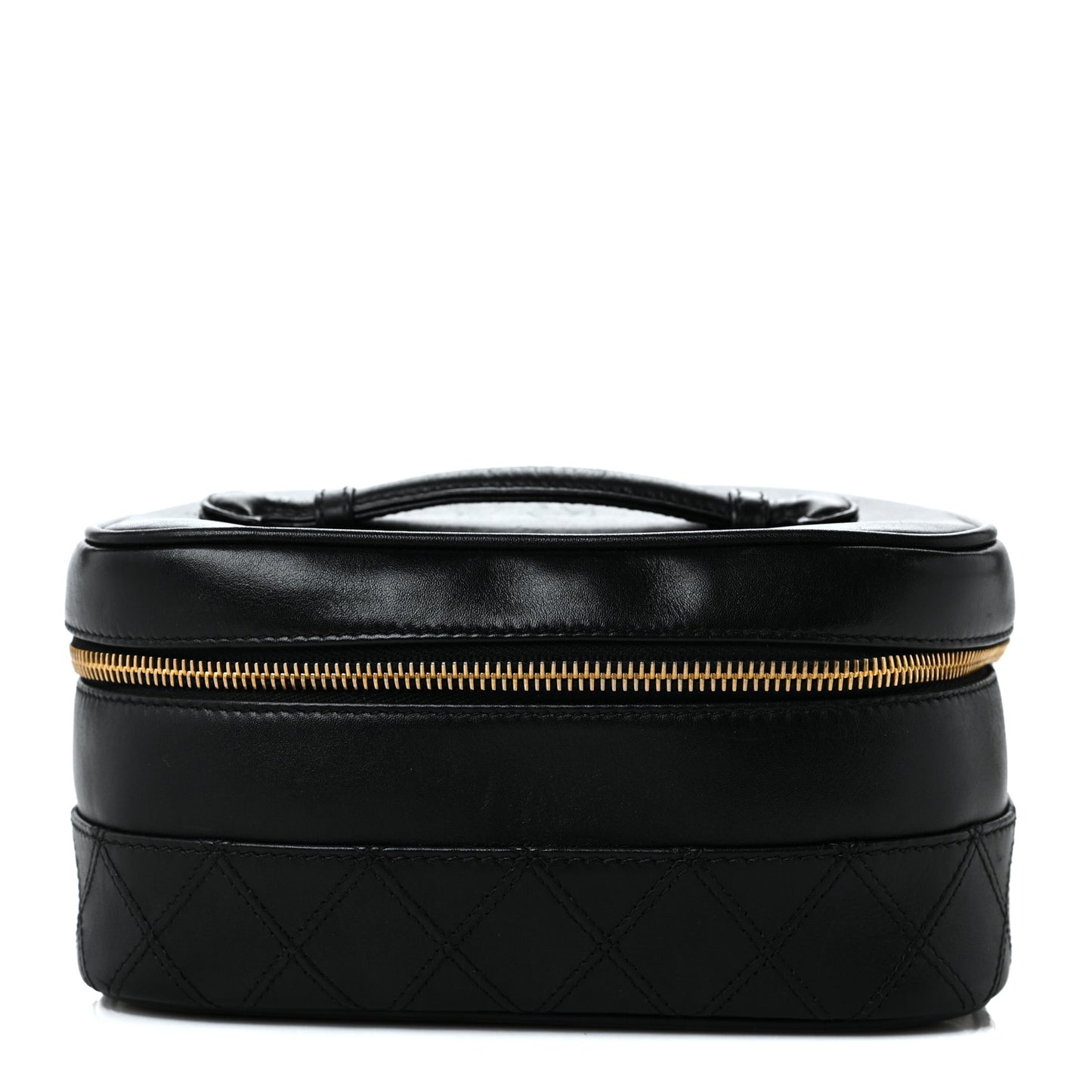 Lambskin Vanity Cosmetic Case Black