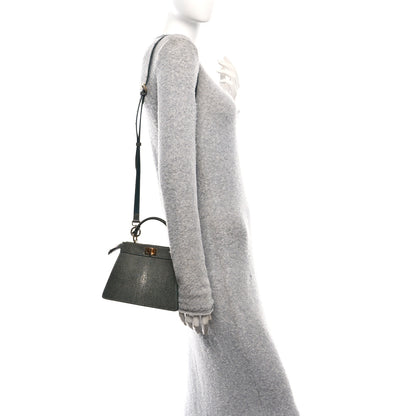 Fendi Stingray Shiny Nappa Petite Peekaboo I SEE U Satchel Verde Inglese 2 of 12