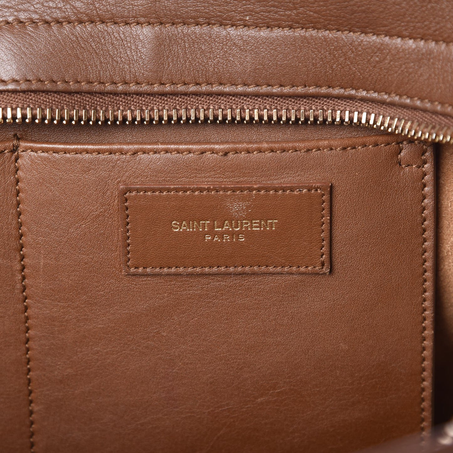 Calfskin Small Classic Y Cabas Cognac