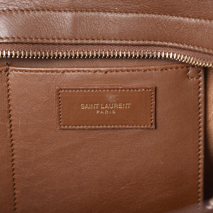 Saint Laurent Calfskin Small Classic Y Cabas Cognac 6 of 14