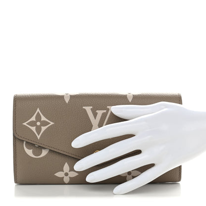 Louis Vuitton Empreinte Monogram Giant Sarah Wallet Tourterelle Creme 2 of 8