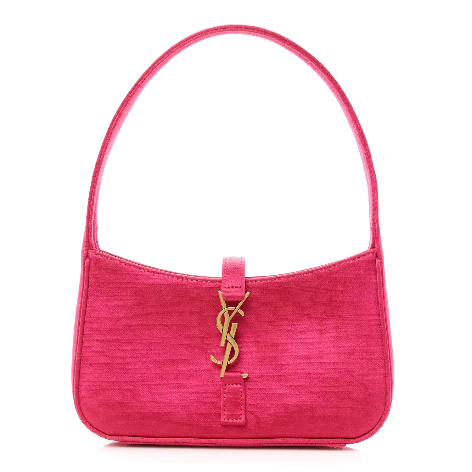 Saint Laurent Satin Le 5 A 7 Mini Hobo Guava Pink 1 of 11