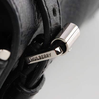 Mulberry Natural Leather Mini Cara Delevigne Convertible Satchel Black 9 of 11