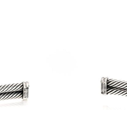 David Yurman Sterling Silver 14K Yellow Gold Amethyst Green Onyx Renaissance Cable Choker Necklace 4 of 4