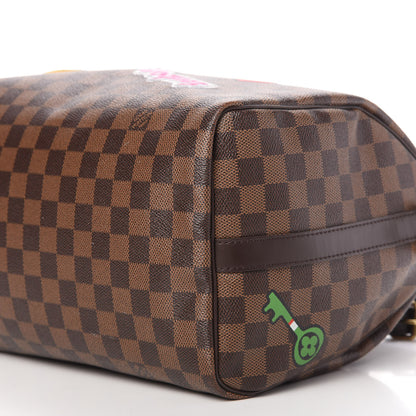 Louis Vuitton Damier Ebene Patches Speedy Bandouliere 30 7 of 10