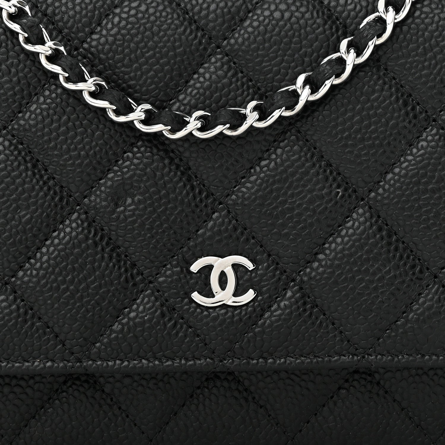 Chanel Caviar Quilted Wallet on Chain WOC Black 9 of 14