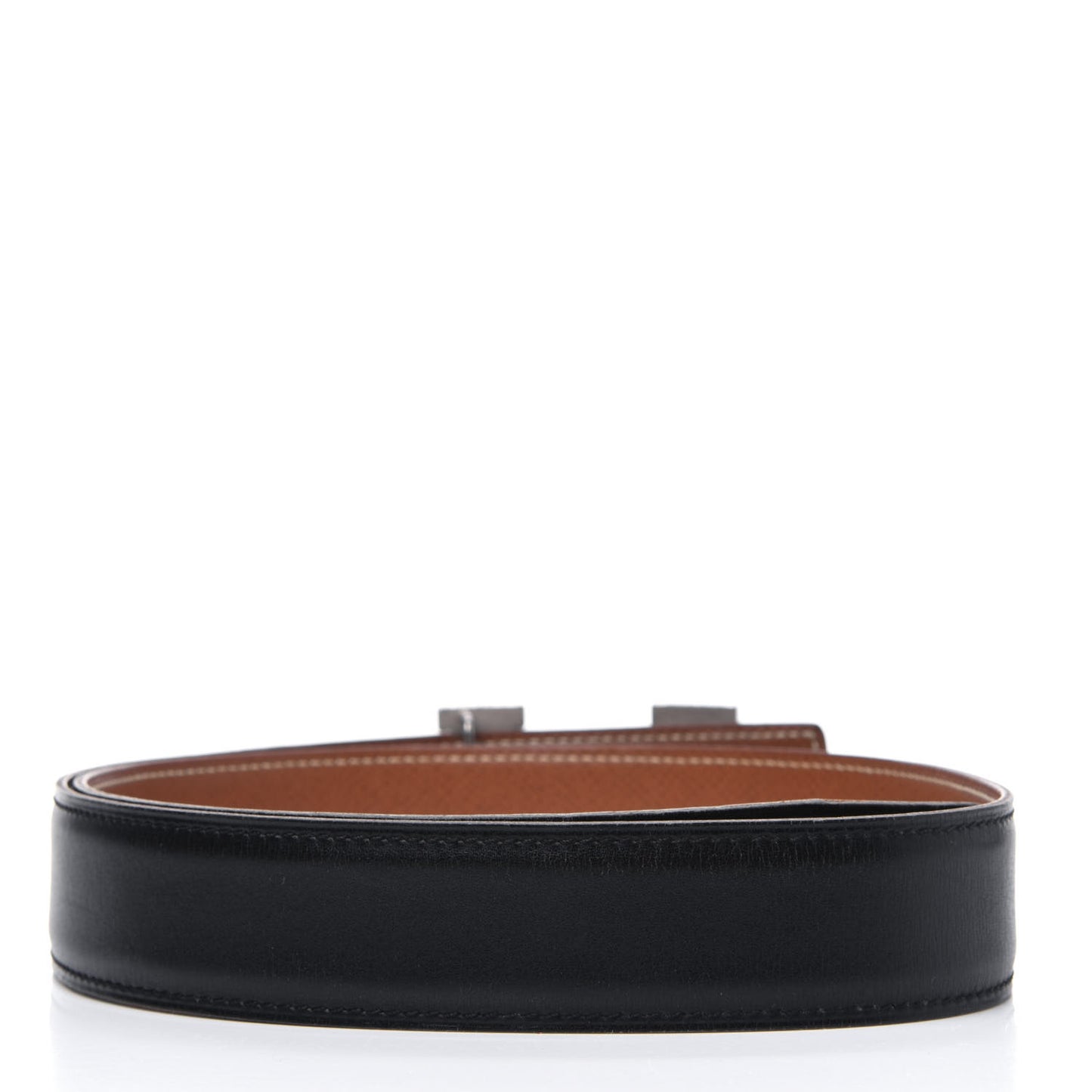 Box Courchevel 32mm H Belt 75 Black Gold
