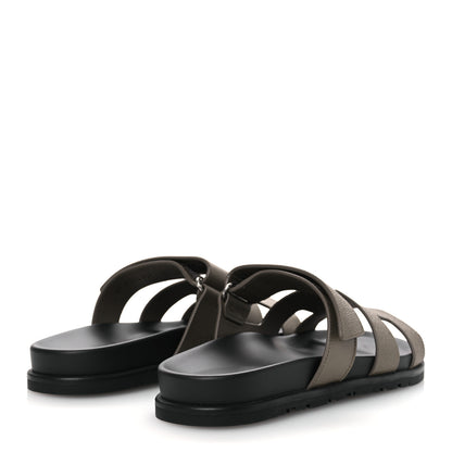 Hermes Epsom Womens Chypre Sandals 39 Etoupe 5 of 10